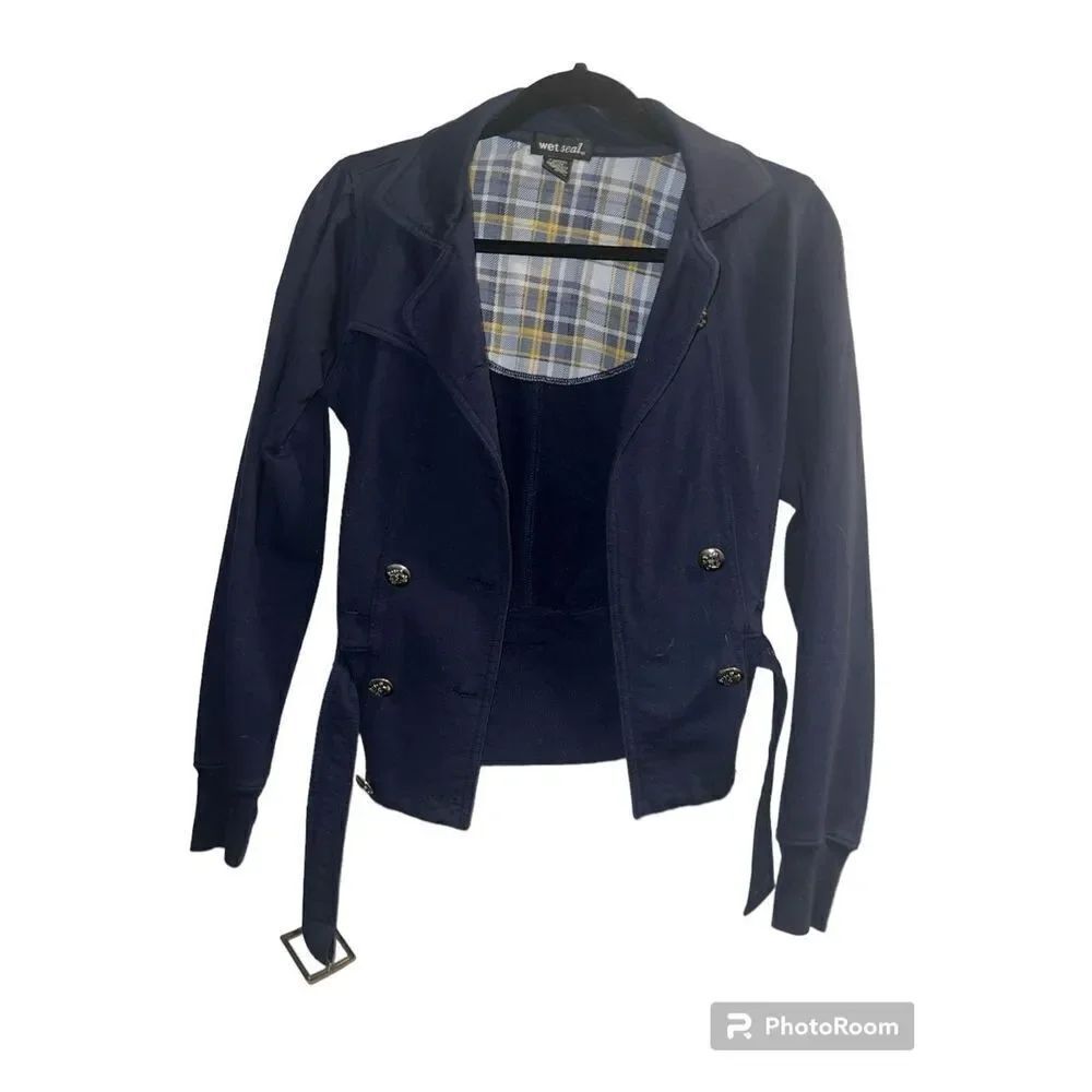 ✨Wetseal Navy Belted Jacket✨